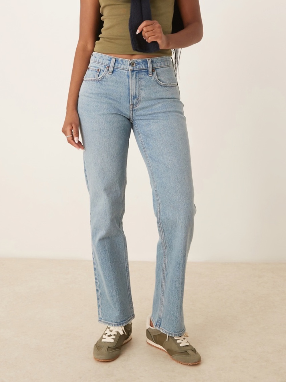 Abercrombie & Fitch Curve Love Ankle Straight Ultra High Rise Jeans